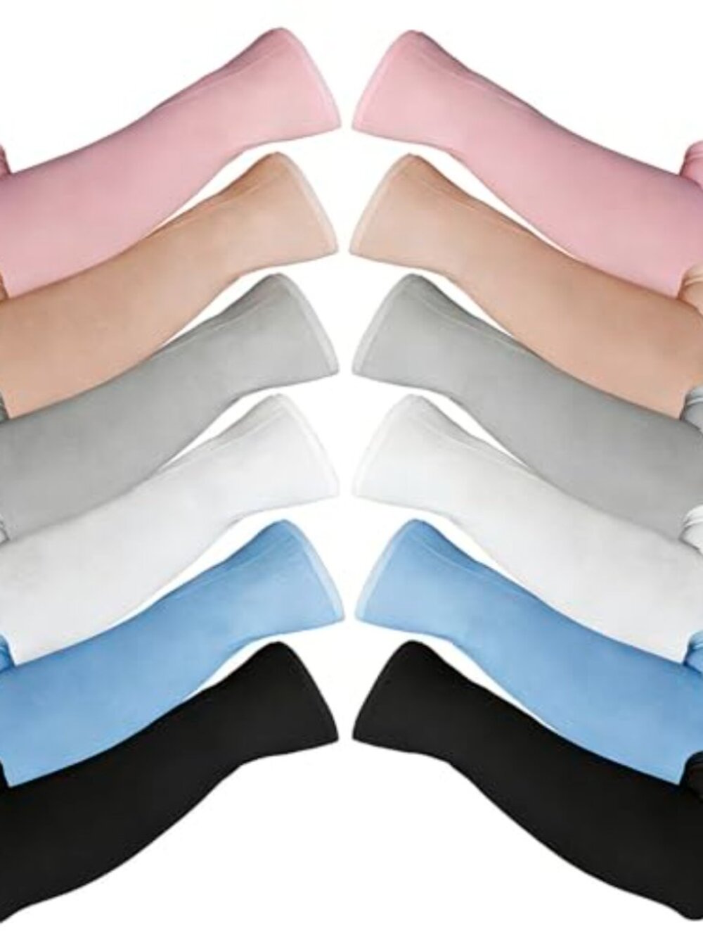 UV Protection Arm Sleeves UPF 50+ Cooling Compression Tattoo Cover Up (6 Pairs) - Picture 2 of 7